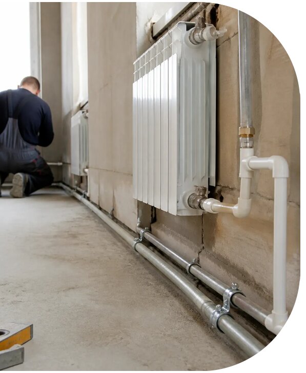 Монтаж однотрубной системы отопления частного дома в Грозном